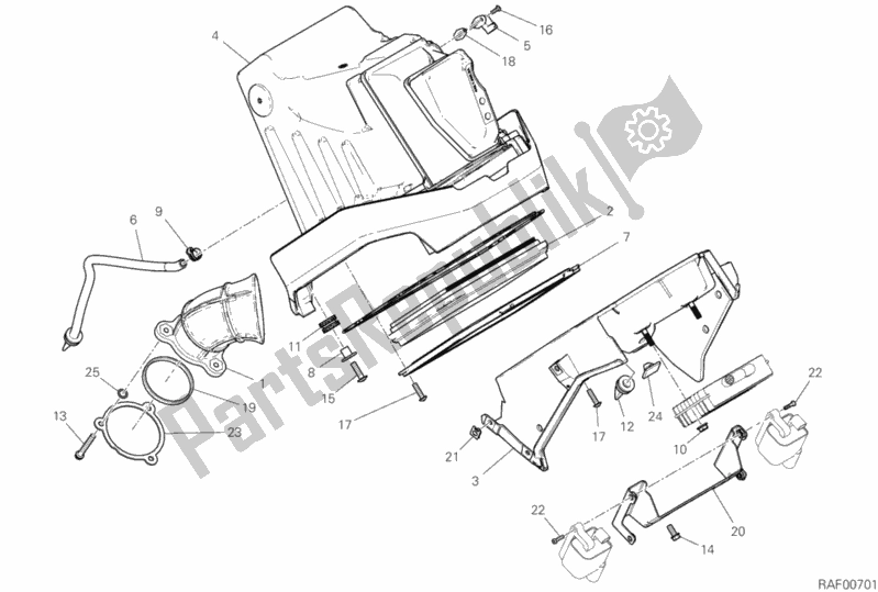 Toutes les pièces pour le Entrée D'air - Reniflard D'huile du Ducati Scrambler 1100 PRO USA 2020